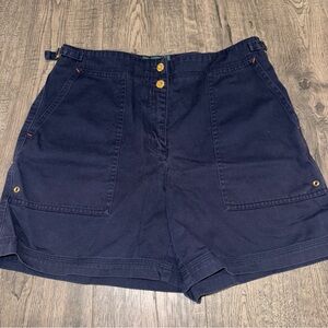 Lauren Ralph Lauren Navy Jean Women’s Shorts Size 6 Cotton Gold Sailor Pockets